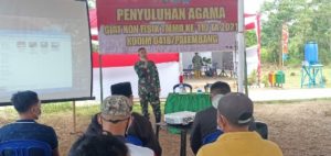 Satgas TMMD Kodim 0418 Palembang Beri Penyuluhan Agama di Lorong Sungai Jawi