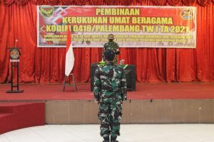 Dandim 0418/Palembang Ajak Personil Tingkatkan Kerukunan Umat Beragama