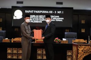 Rapat Paripurna, DPRD Kota Palembang Lakukan Persetujuan Kerjasama PSST