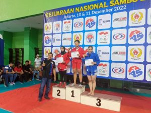 Atlet Sambo Sumsel Torehkan Tiga Medali di Kejurnas Jakarta 2022