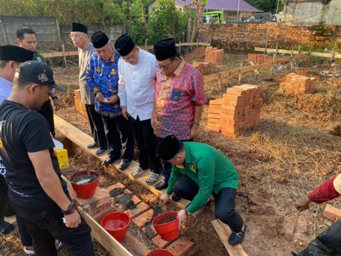 DPC PPP Palembang Hadir Langsung dalam Peletakan Batu Pertama Kantor PCNU