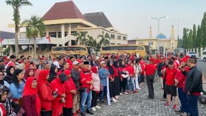 Ketua DPC PDIP Palembang Lepas 350 Kader untuk Berangkat ke Jakarta