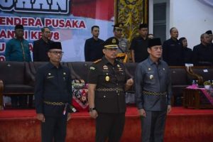 Wakil Bupati H.Sholehein Dan Sekda OKU Selatan Rahmatulah Hadiri Pengukuhan Paskibraka