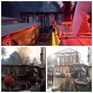 Tiga Rumah Terbakar di Desa Mandi Aur, Total Kerugian Ratusan Juta