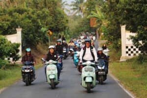 Cek Kesiapan Pelaksanaan Ranau Gran Fondo Danau Ranau, Gubernur Konvoi Bersama Komunitas Scoot's id 