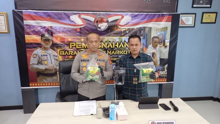 Polisi Bekuk Dua Pengedar Narkoba Lintas Negara di Palembang