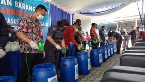 Musnahkan 115 Kilogram Sabu Asal Myanmar dan Thailand