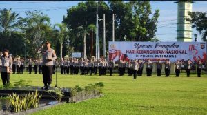 Peringati Hari Kebangkitan Nasional, Polres Musi Rawas Laksanakan Upacara Bendera