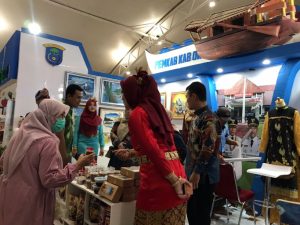 Stand Kabupaten OKI Tarik Perhatian Pengunjung di Sriwijaya Expo 2023