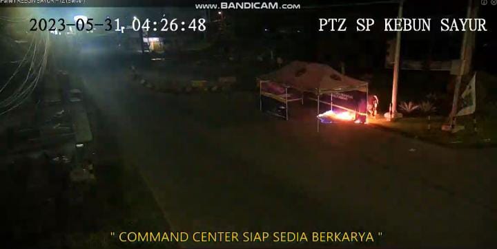 Terekam CCTV, Pos Pemantauan Dishub Kota Palembang Dibakar