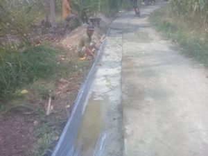 Pemdes Tanjung Menang Lebarkan Akses Jalan Diwilayah Dusun Tiga