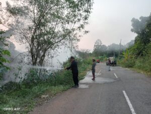 50 Personil Polda Sumsel Bantu Kebakaran di Musi Rawas
