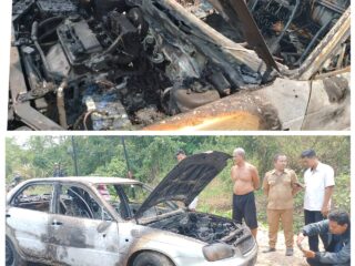 Mobil Sedan Milik ASN Muara Beliti Terbakar, Kerugian Puluhan Juta Rupiah