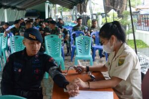 Sebanyak 250 Personil TNI-POLRI Lakukan Donor Darah Sambut Hari Juang Kartika ke-78