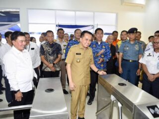 Pj Gubernur Agus Fatoni Peresmian Renovasi Gedung Terminal Pelabuhan Boom Baru Palembang