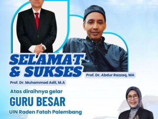 UIN Raden Fatah Palembang Miliki Dua Guru Besar Baru