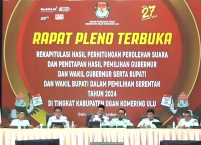 Sah Kpu Resmi Umumkan Pasangan Bertaji Bupati Dan Wakil Bupati Oku