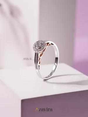 Cincin Perhiasan Wanita AP25-12 — Glamour dengan Sentuhan Romantis