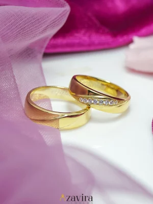 Cincin Kawin Lapis Emas Kuning ZV25-19 (Pria) & ZV25-20 (Wanita)